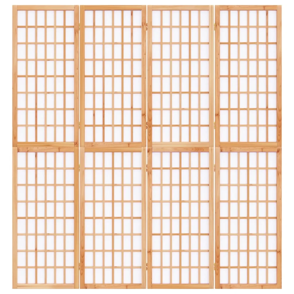Skladací paraván so 4 panelmi japonský štýl 160x170 cm