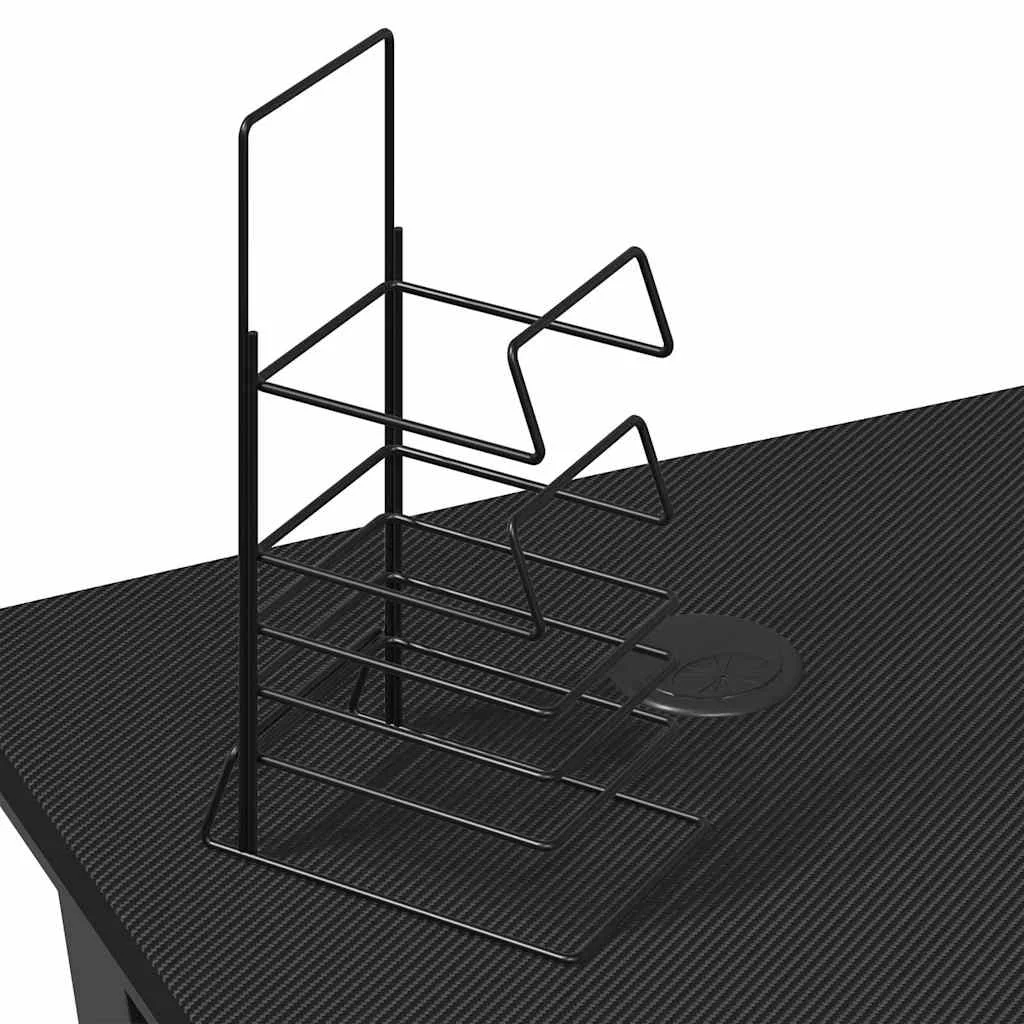Herný stôl s nohami v tvare K čierny 90x60x75 cm