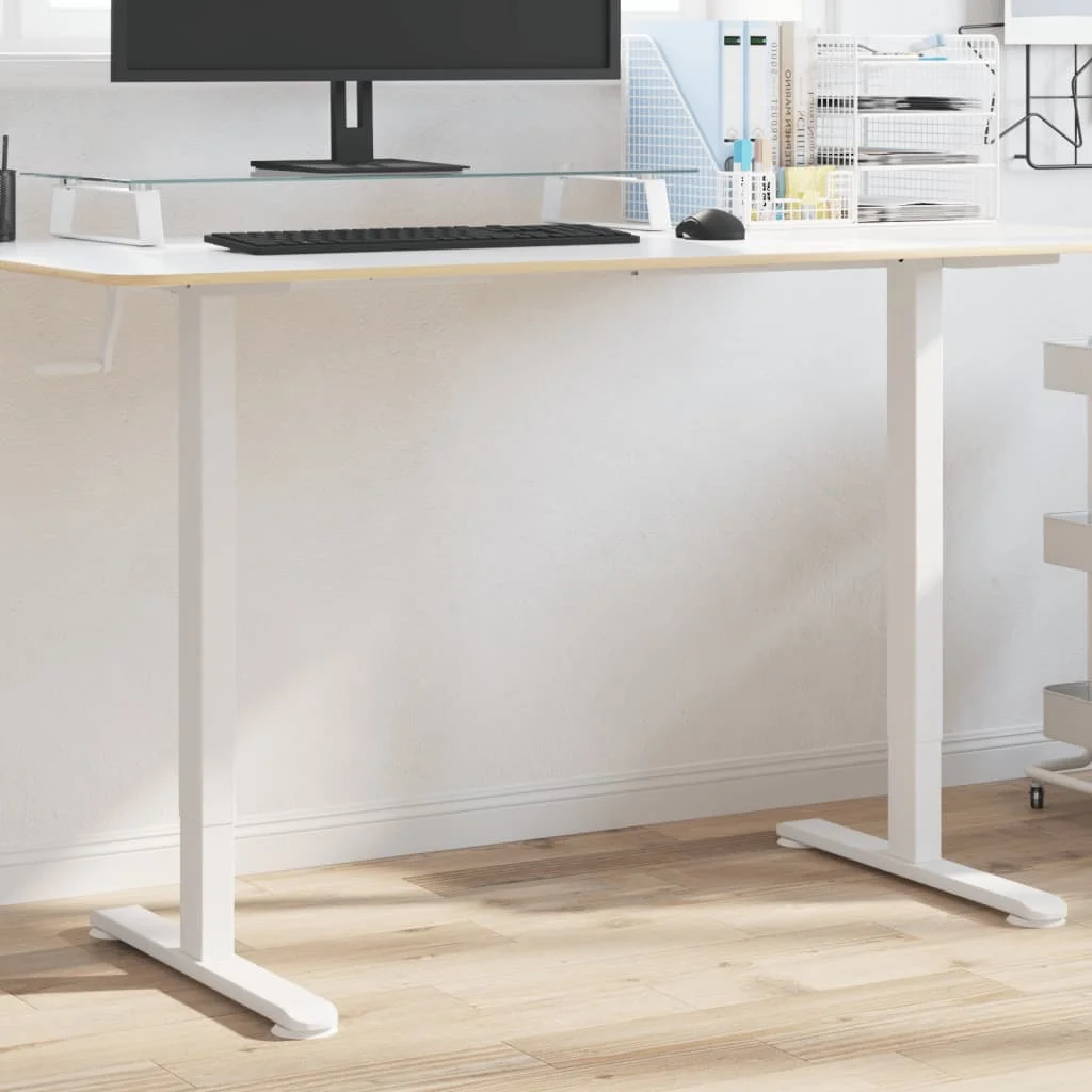 Rám stola na státie biely (94-135)x60x(70-114) cm oceľ