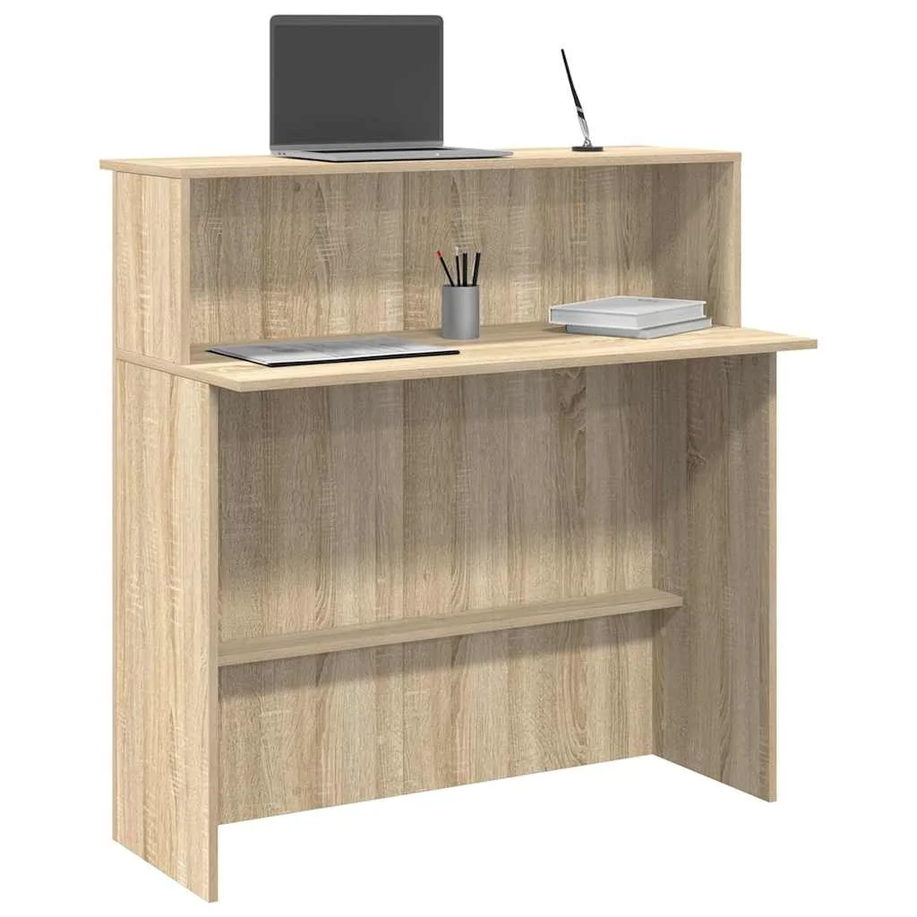 Recepčný pult, dub sonoma, 100x50x103,5 cm, imitácia dreva