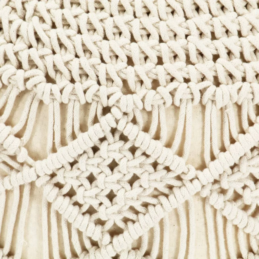 Ručne vyrobená taburetka macrame 45x30 cm, bavlna