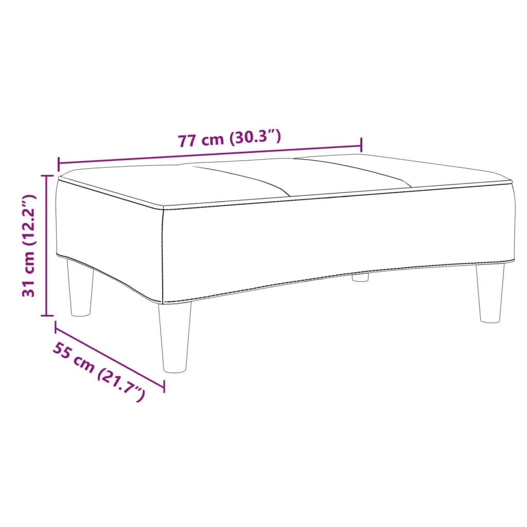 Podnožka bledosivá 77x55x31 cm zamat