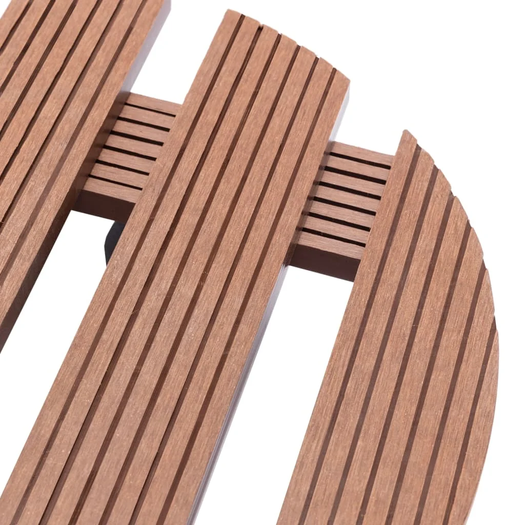 Vozíky pod kvetináče 2 ks hnedé Ø30x7,5 cm WPC