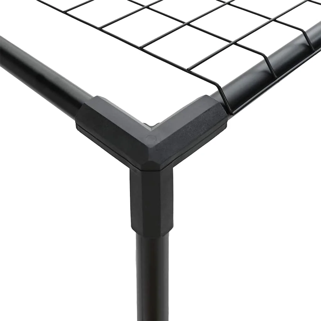 3-podlažný stojan na rastliny Čierna 400 x 32 x 104 cm Oceľ