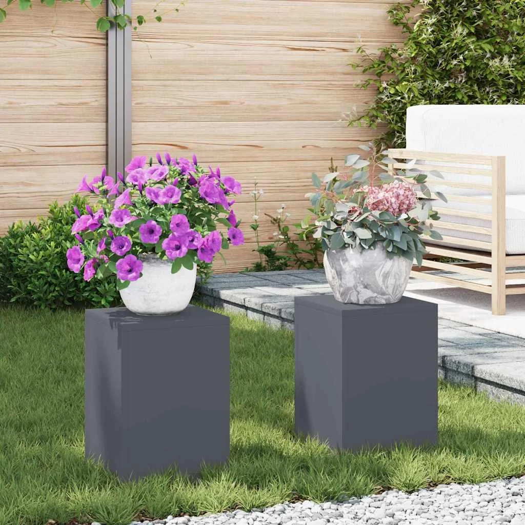 Stojan na rastliny 2 pcs Antracit 24 x 24 x 35 cm Oceľ