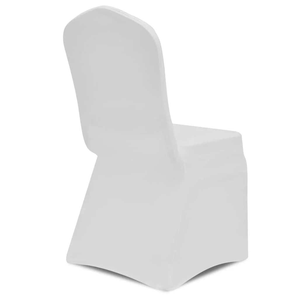 Naťahovací návlek na stoličku, 100 ks, biely