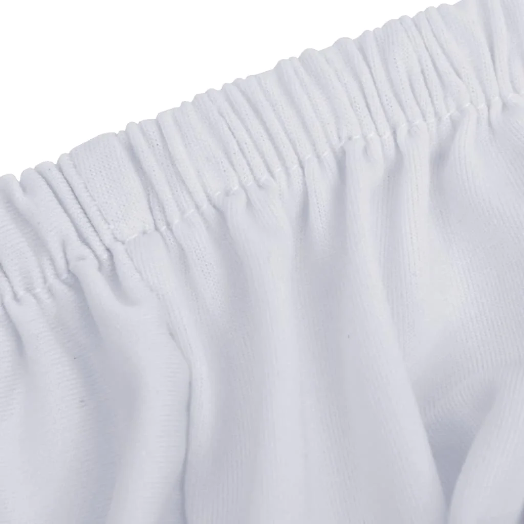 Naťahovací prehoz na 3-miestnu pohovku biely polyester Jersey