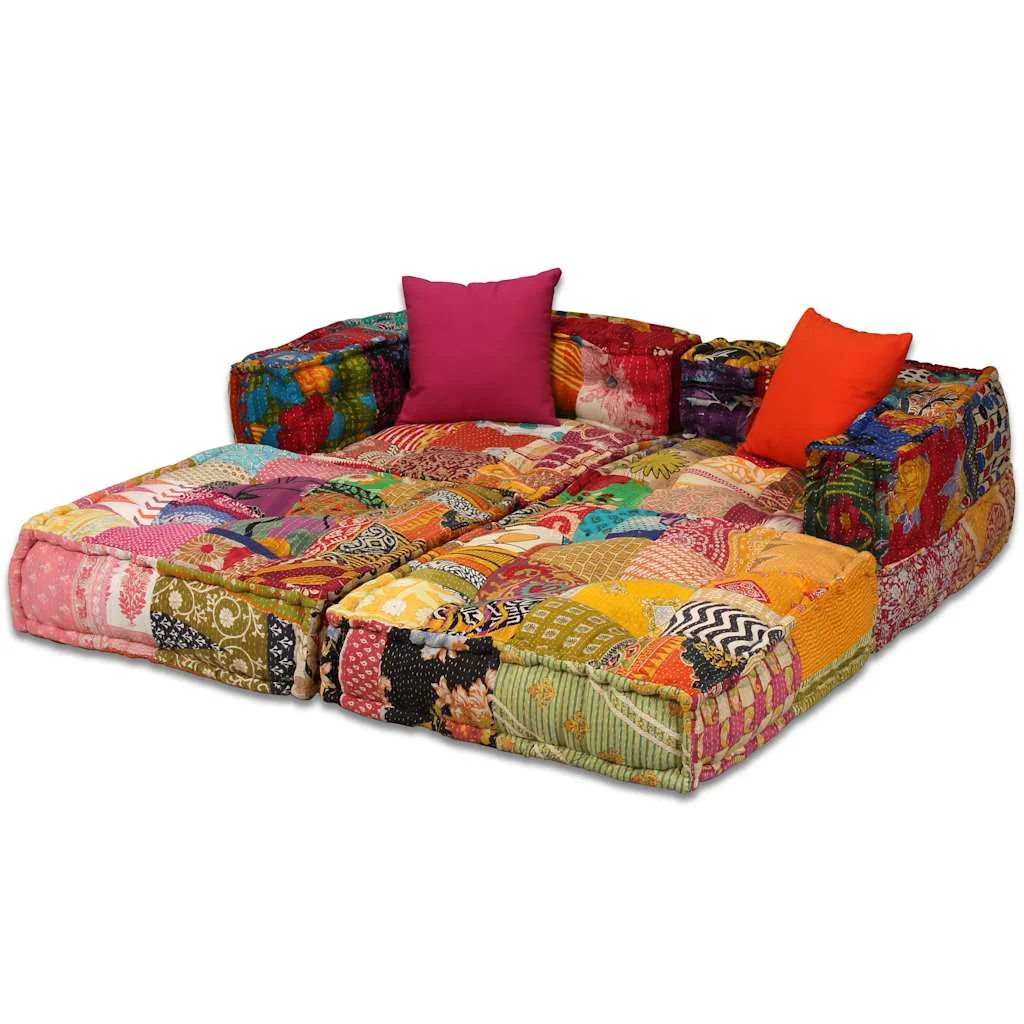 2-miestna modulárna taburetka, patchwork, látka