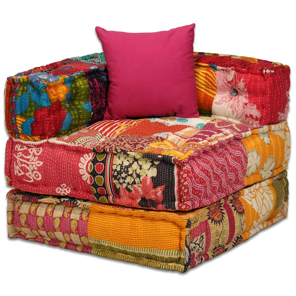 2-miestna modulárna taburetka, patchwork, látka