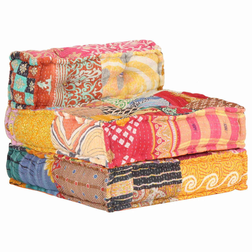 Modulárna taburetka, patchwork, látka