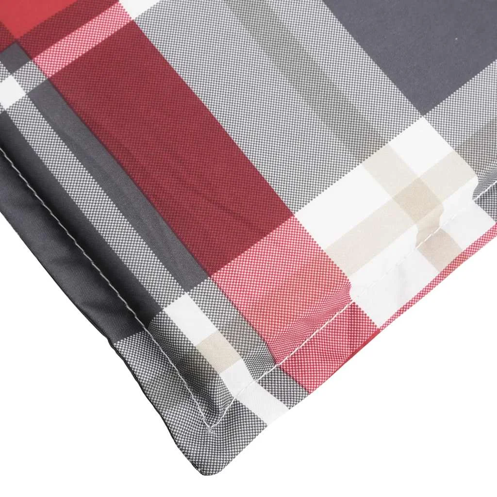 Podložka na ležadlo, červené kocky 186x58x4 cm, oxfordská látka