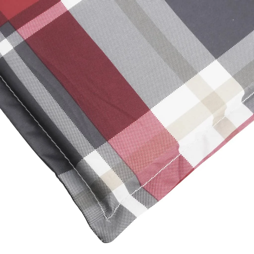 Podložka na ležadlo, červené kocky 200x50x3 cm, oxfordská látka