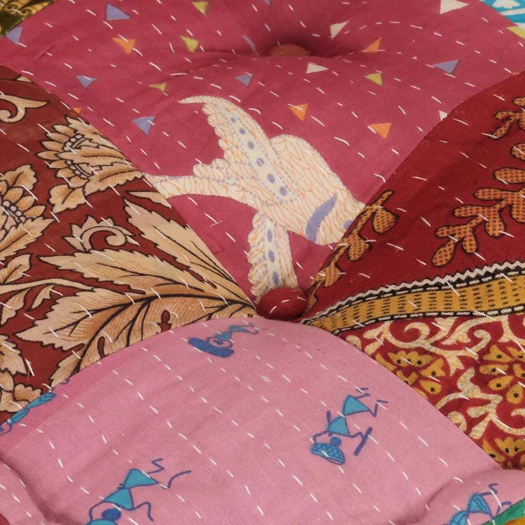 Modulárna taburetka s vankúšom patchwork látka