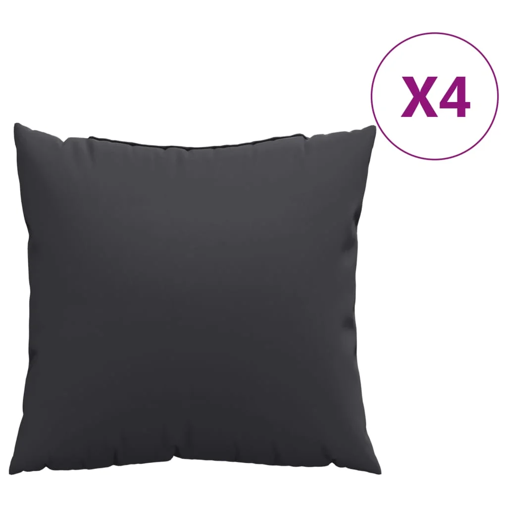 Dekoratívne vankúše 4 ks čierne 60x60 cm látka