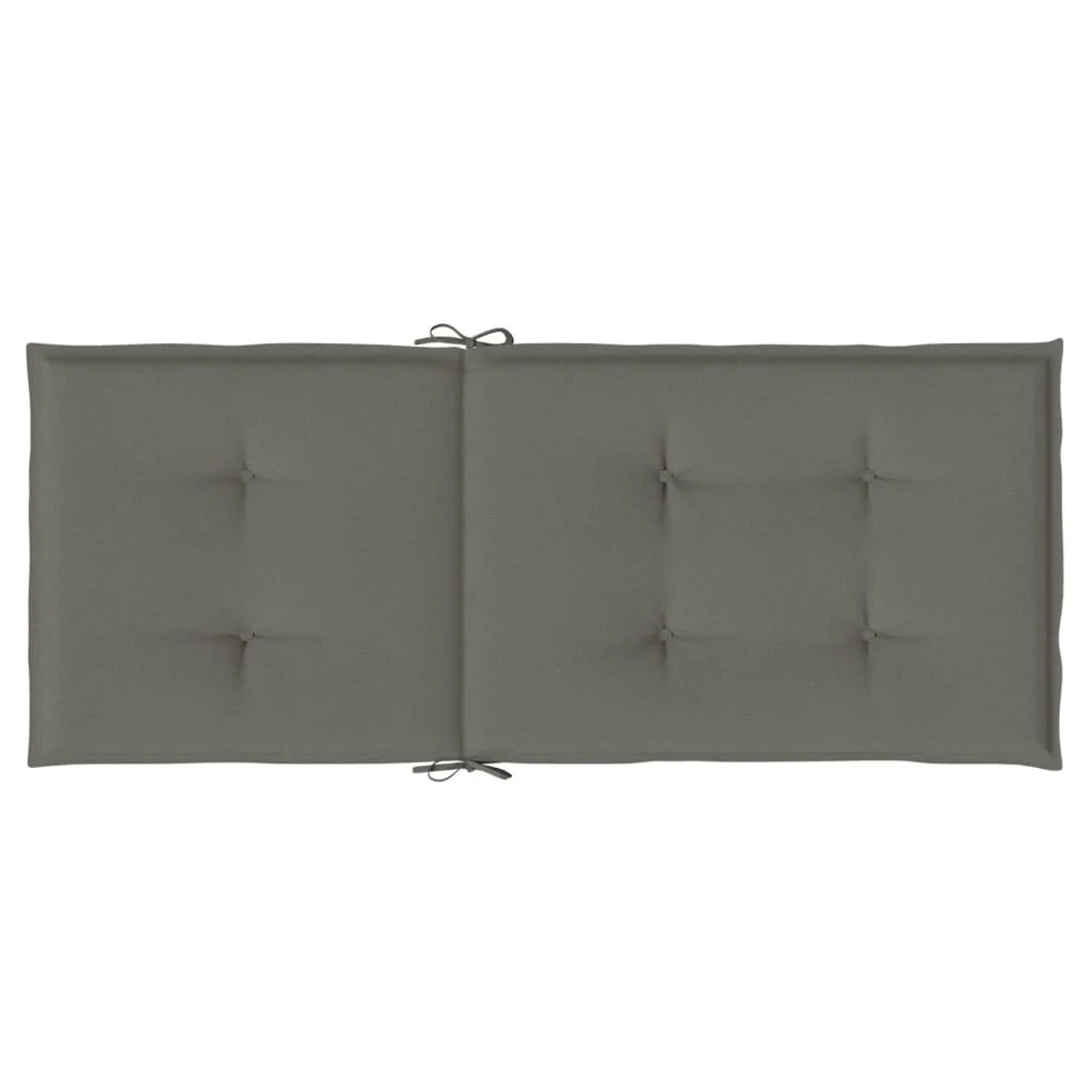 Vankúše na stoličky 4 ks tmavosivá melanž 120x50x4 cm látka