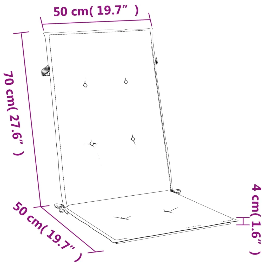 Vankúše na stoličky 6 ks krémová melanž 120x50x4 cm látka