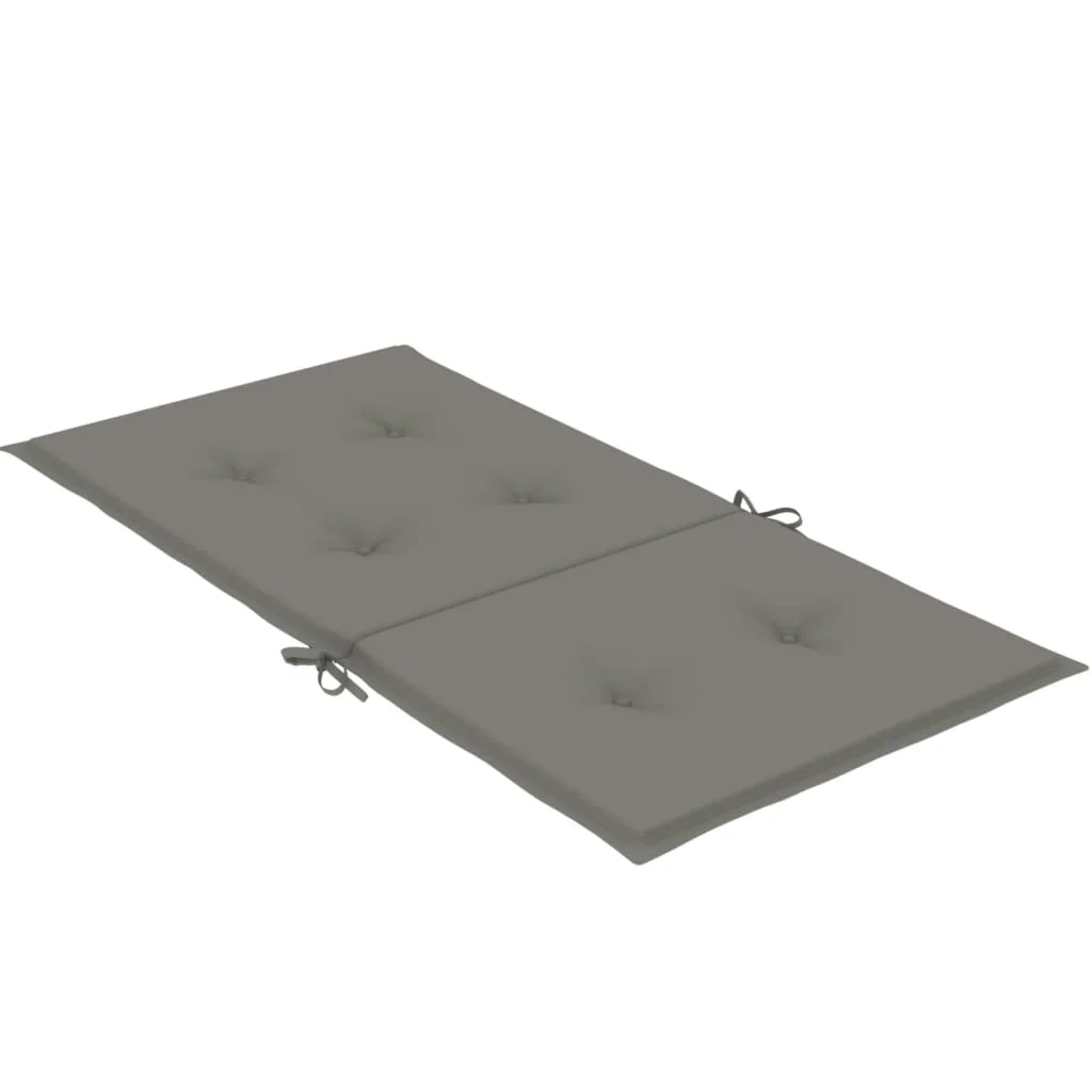 Vankúše na stoličky 4 ks tmavosivá melanž 100x50x4 cm látka
