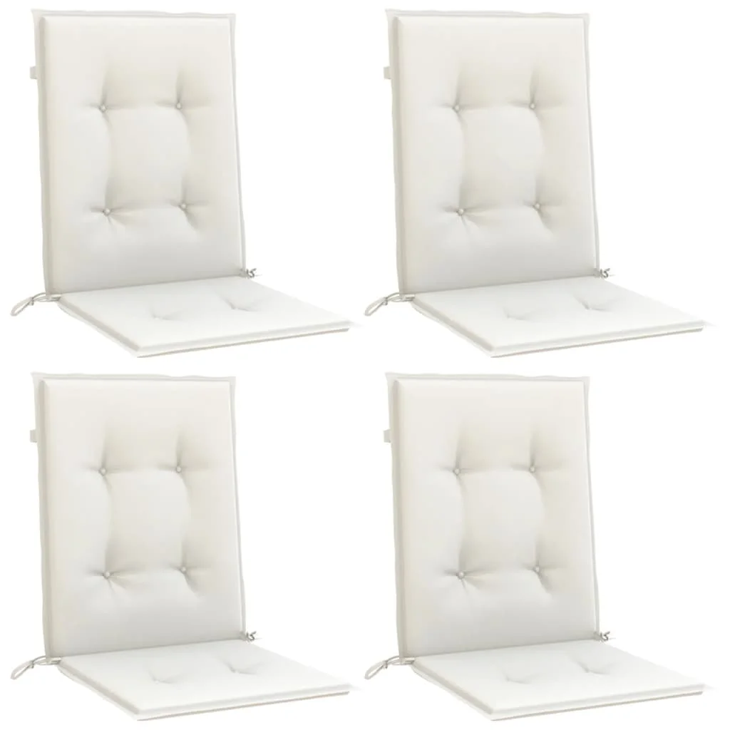 Vankúše na stoličky 4 ks krémová melanž 100x50x4 cm látka