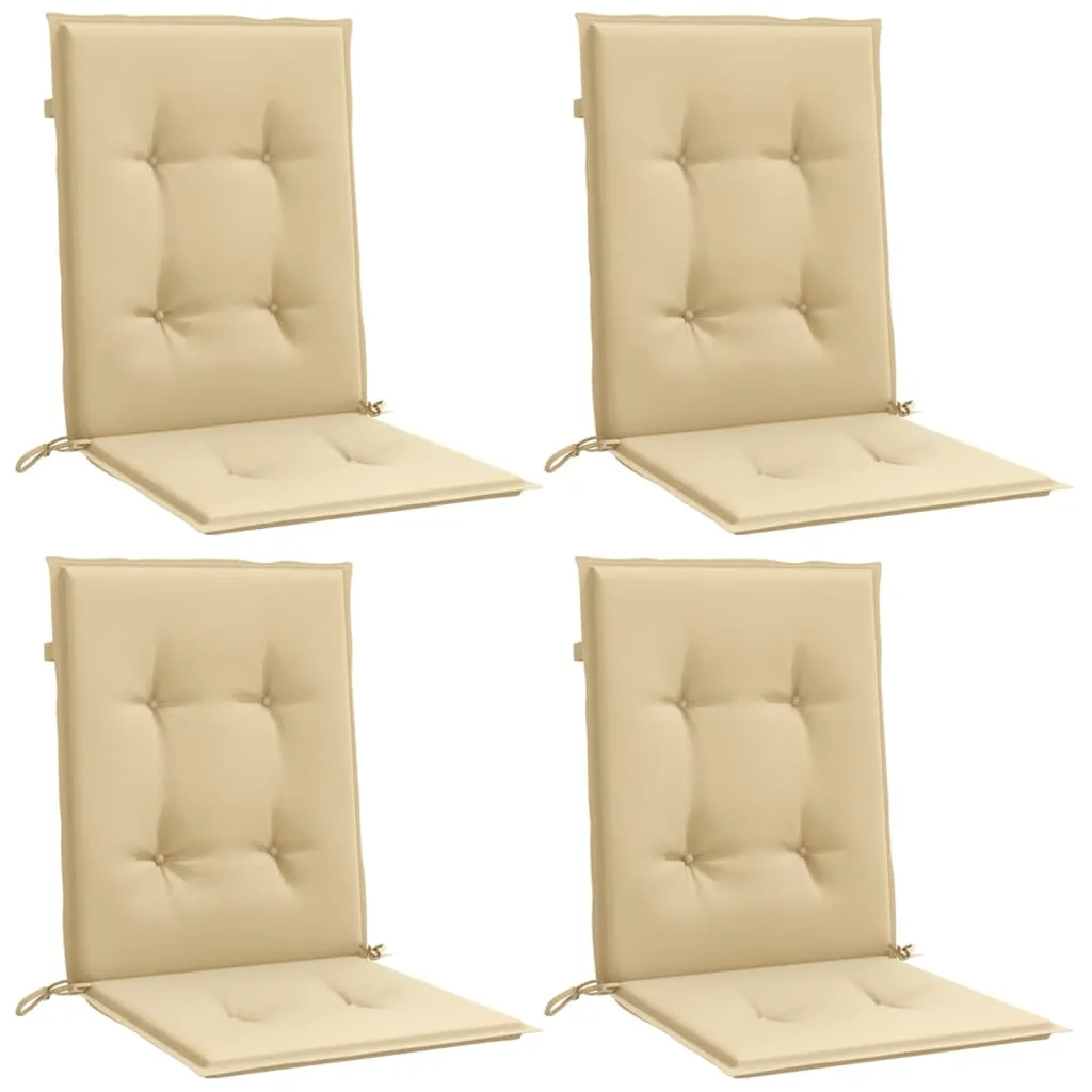 Vankúše na stoličky 4 ks béžová melanž 100x50x4 cm látka