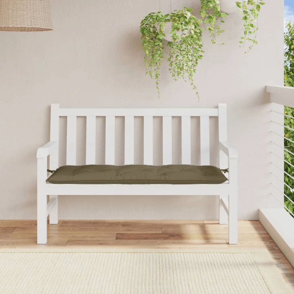 Podložka na záhradnú lavičku sivohnedá melanž 120x50x7cm látka