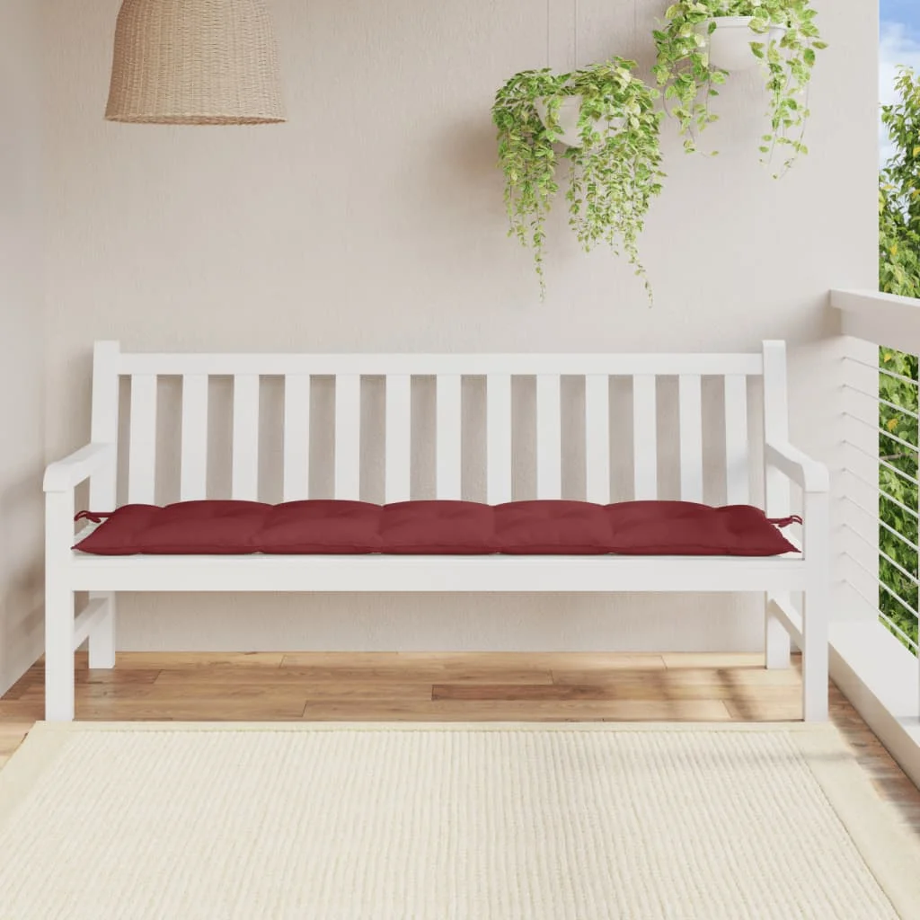 Podložka na záhradnú lavičku vínová melanž 180x50x7cm látka