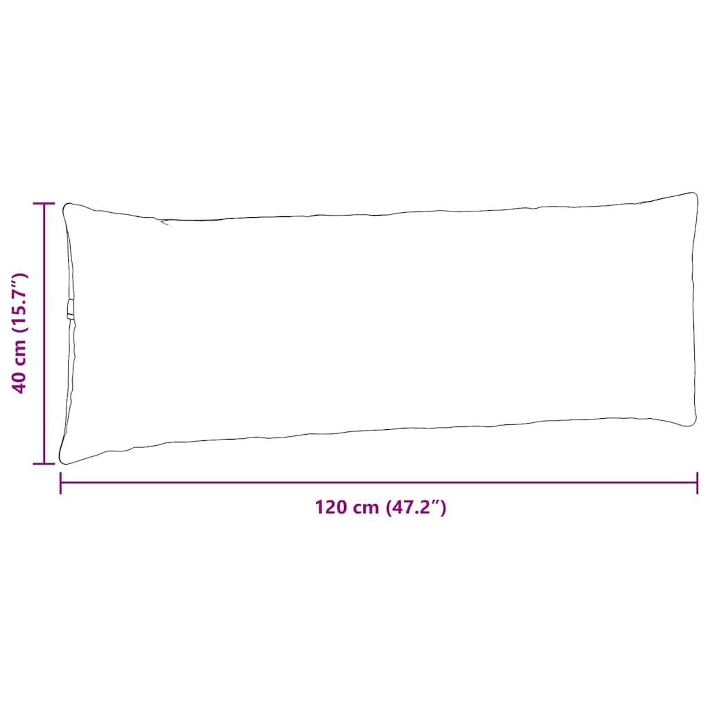 Vankúše na pohovku 2 pcs Svetložltá 120 x 40 cm