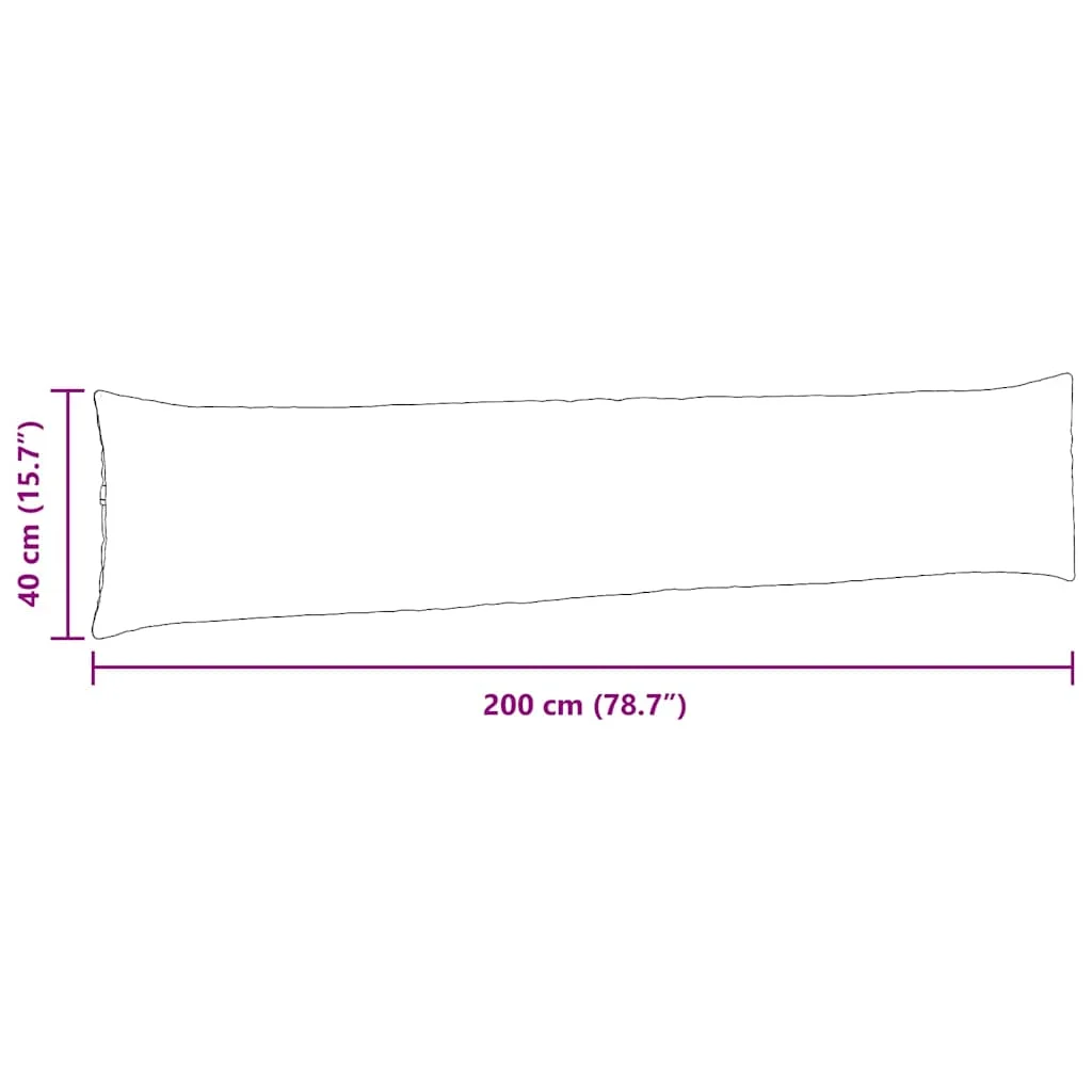 Vankúše na pohovku 2 pcs Tmavo šedá 200 x 40 cm