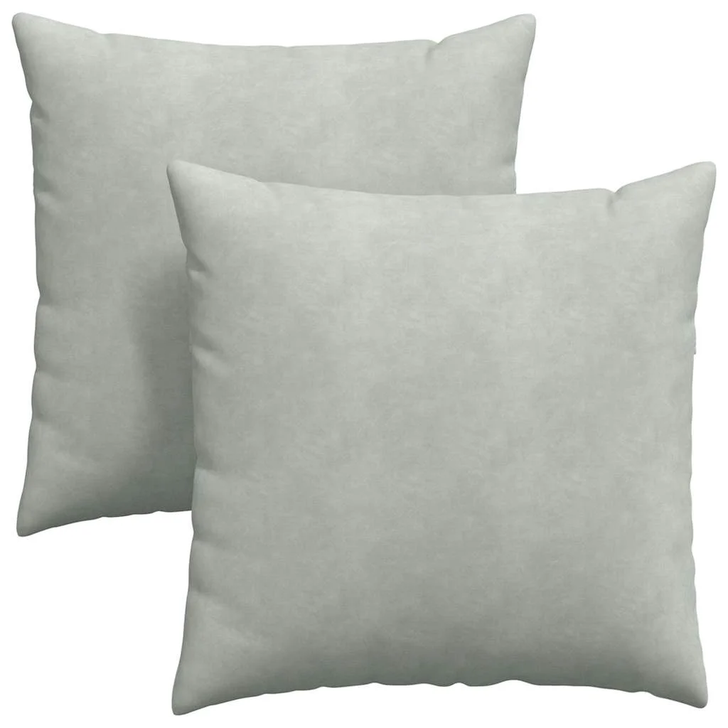 Vankúše na pohovku 2 pcs Svetlosivá 60 x 60 cm