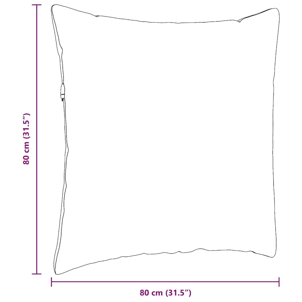 Vankúše na pohovku 2 pcs Sivohnedá 80 x 80 cm látka
