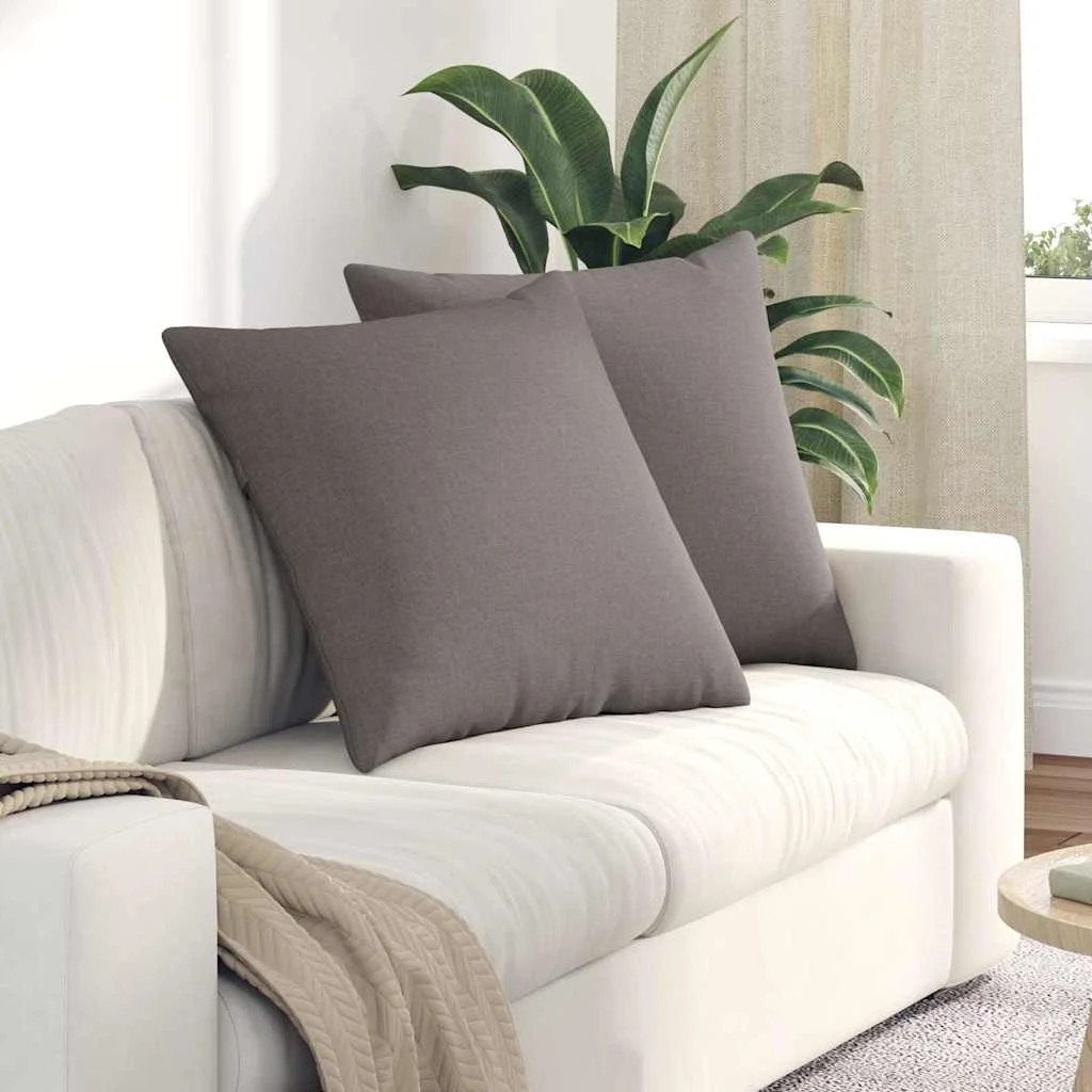 Vankúše na pohovku 2 pcs Sivohnedá 80 x 80 cm látka