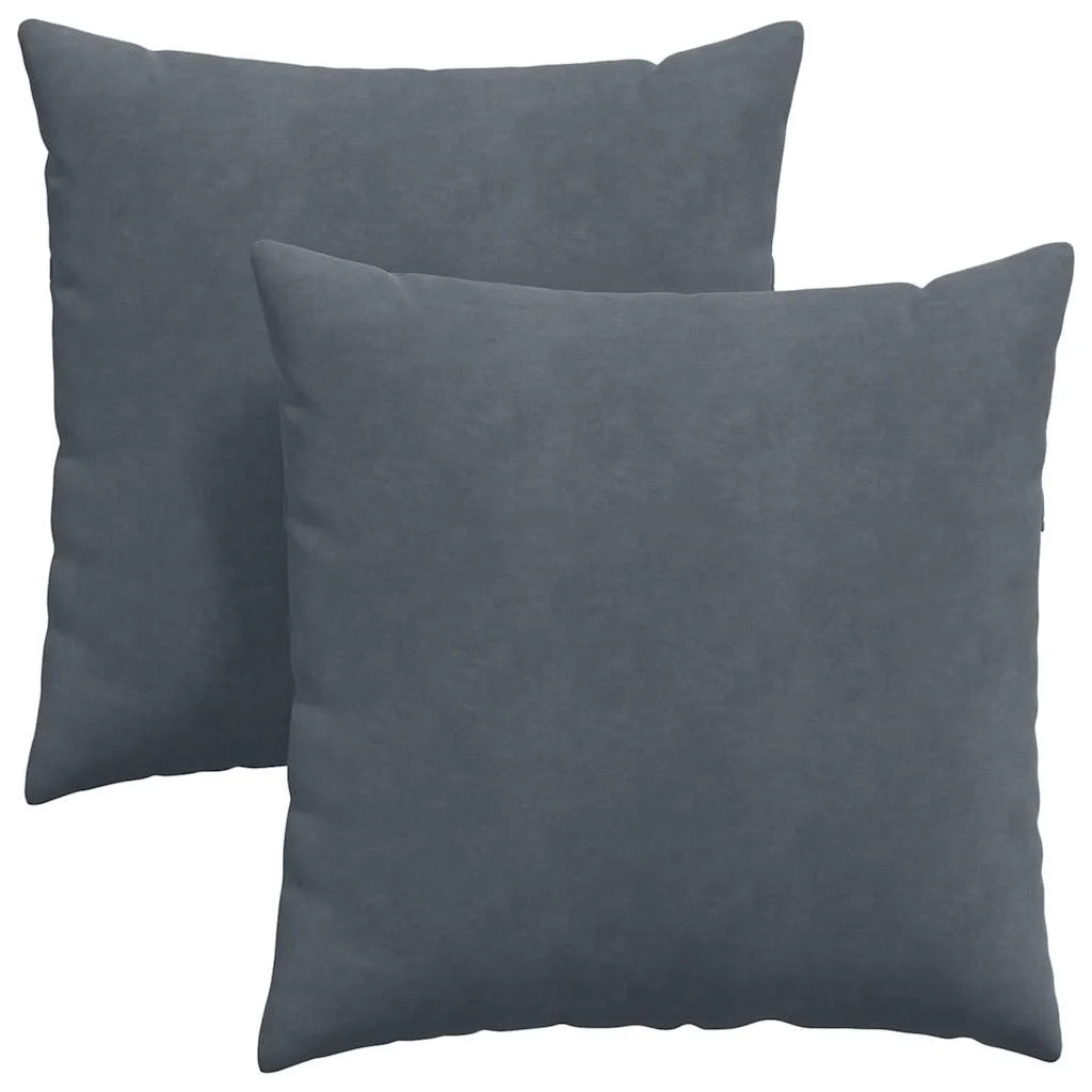 Vankúše na pohovku 2 pcs Tmavo šedá 80 x 80 cm