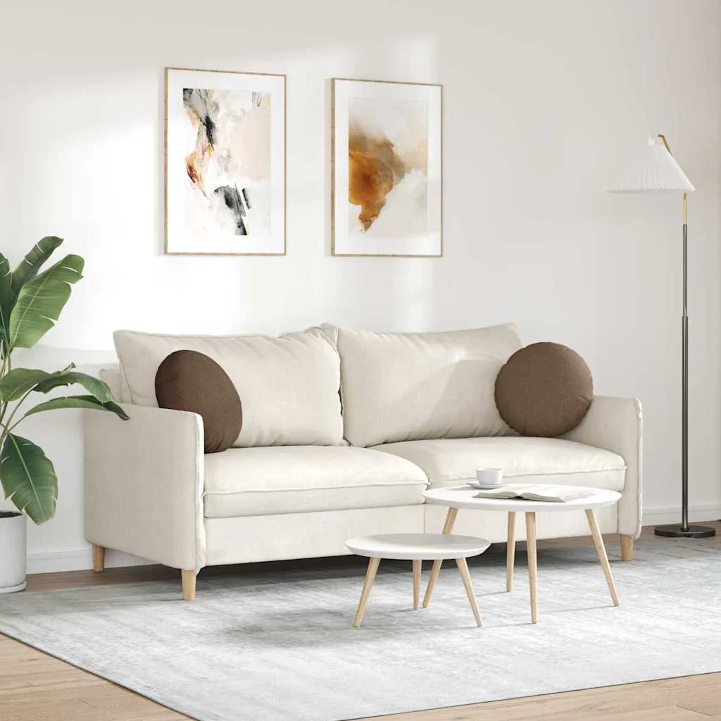 Vankúše na sedenie 2 pcs Hnedá Ø40 x 13 cm látka