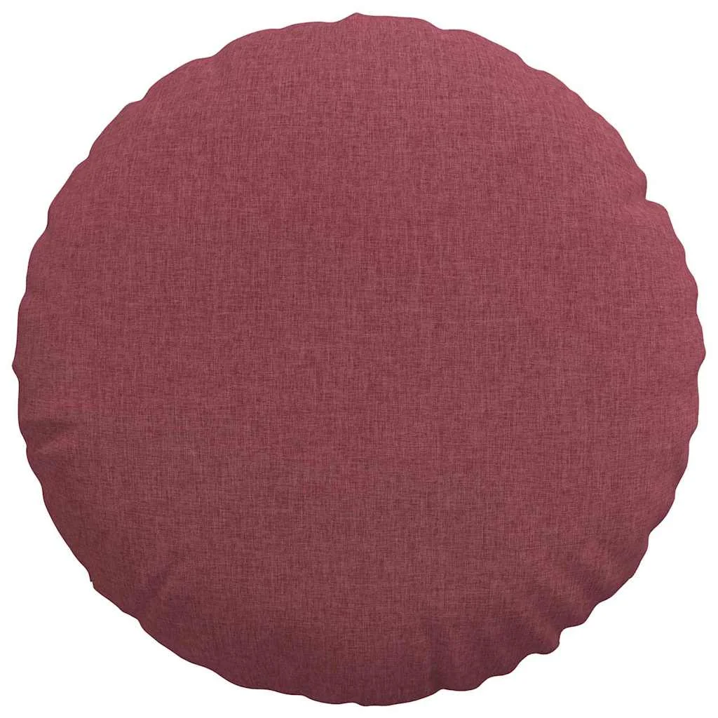 Vankúše na sedenie 2 pcs Víno červené Ø50 x 19 cm látka