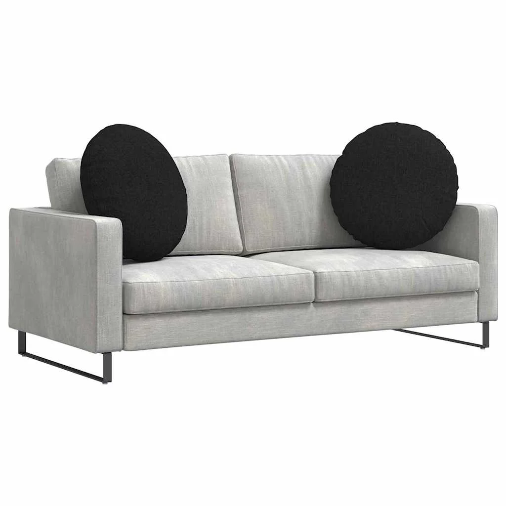 Vankúše na sedenie 2 pcs Čierna Ø60 x 21 cm látka