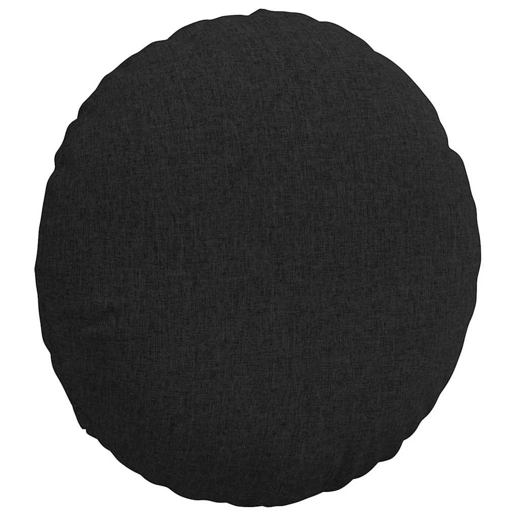 Vankúše na sedenie 2 pcs Čierna Ø60 x 21 cm látka