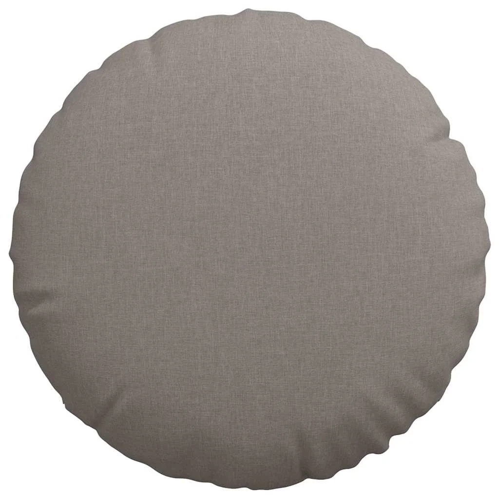 Vankúše na sedenie 2 pcs Sivohnedá Ø60 x 21 cm látka