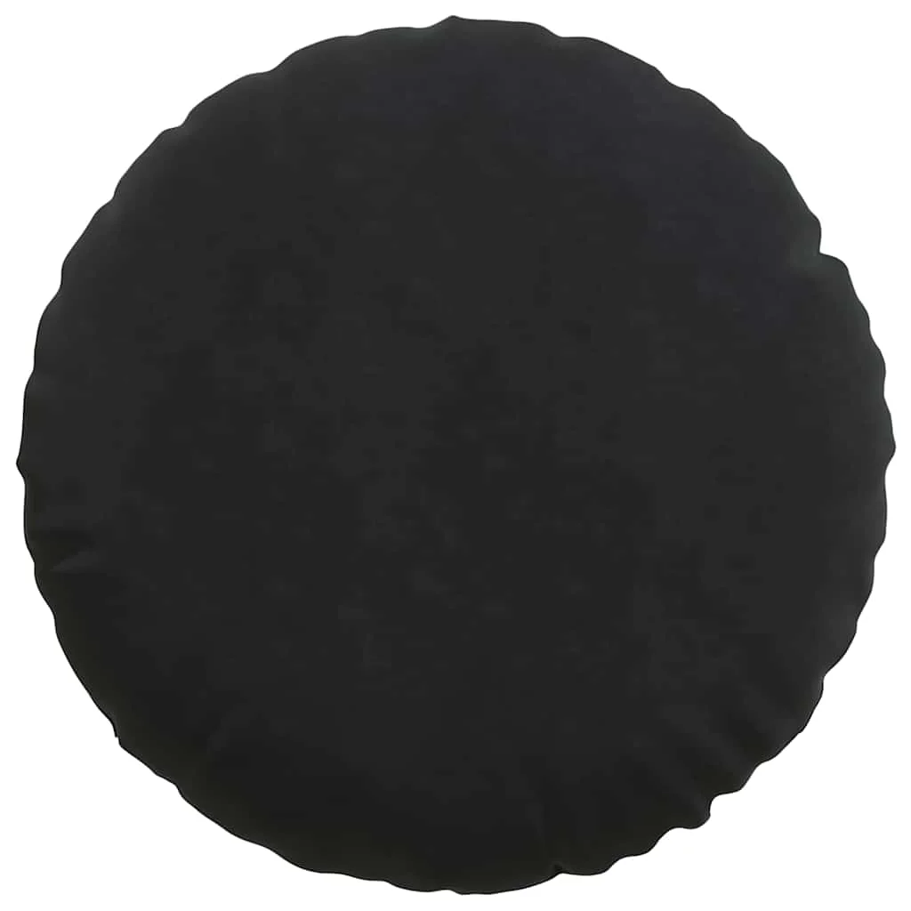 Vankúše na sedenie 2 pcs Čierna Ø80 x 29 cm Zamat
