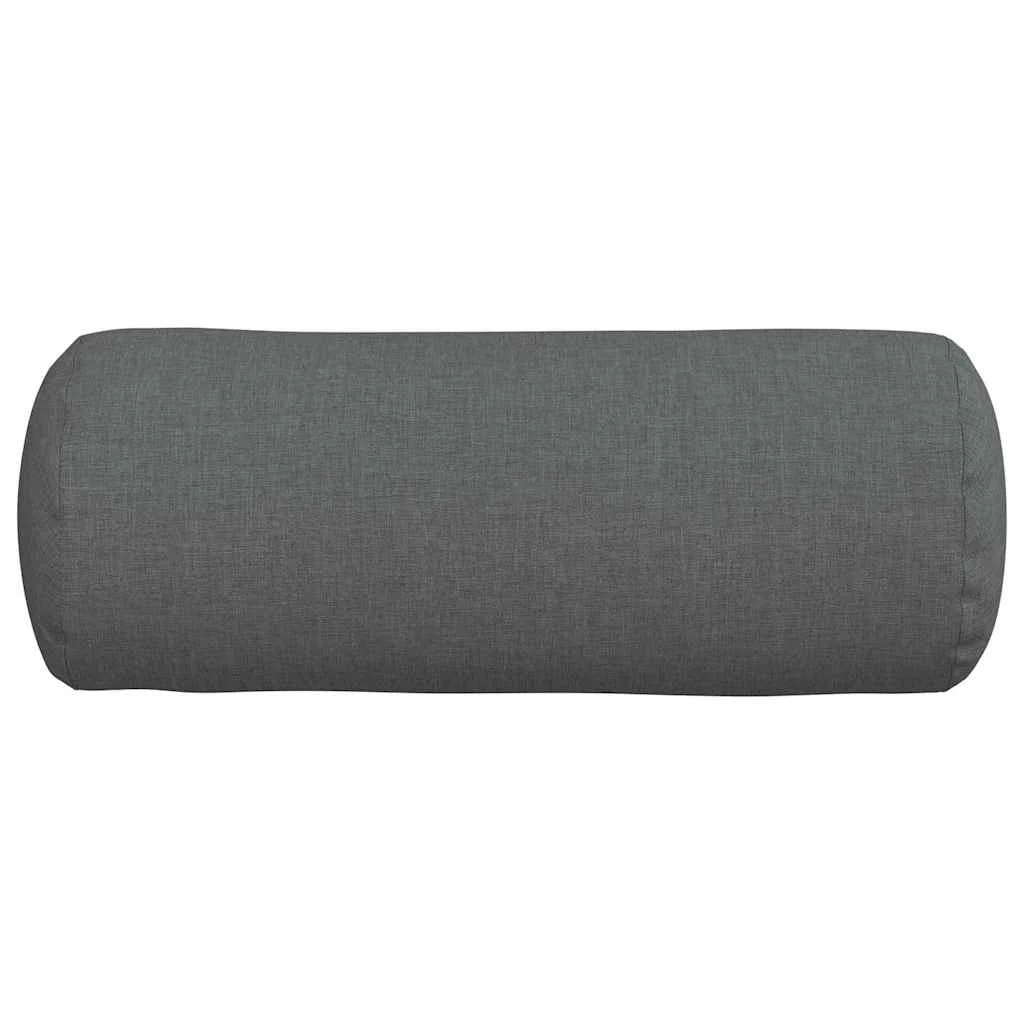 Podložkové vankúše 2 pcs Tmavo šedá Ø 15 x 40 cm látka