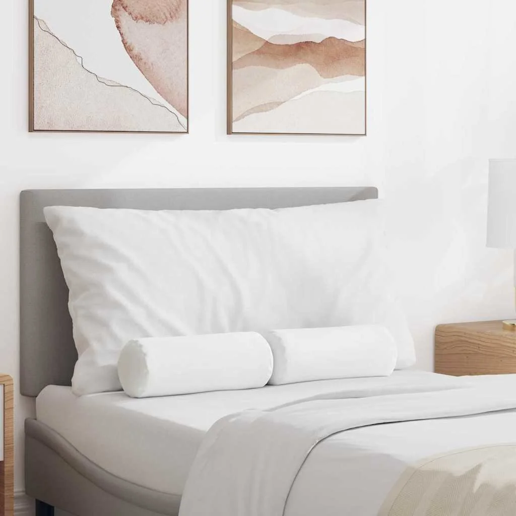 Podložkové vankúše 2 pcs Biela Ø 15 x 40 cm látka