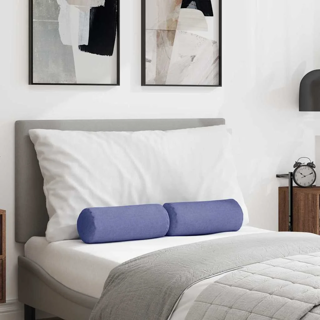 Podložkové vankúše 2 pcs Modrá džínovina Ø 15 x 40 cm látka