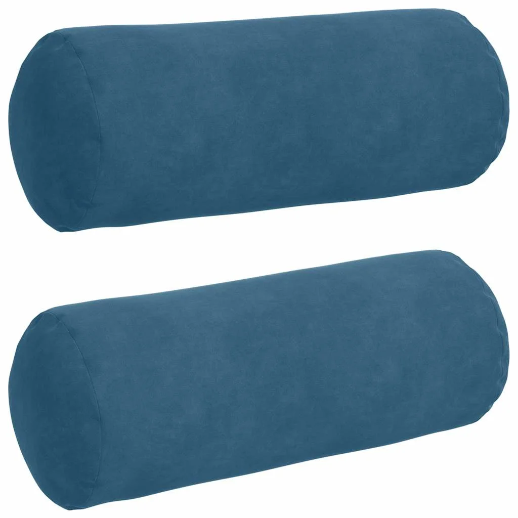 Podložkové vankúše 2 pcs Modrá Ø 15 x 40 cm Kordúrová tkanina