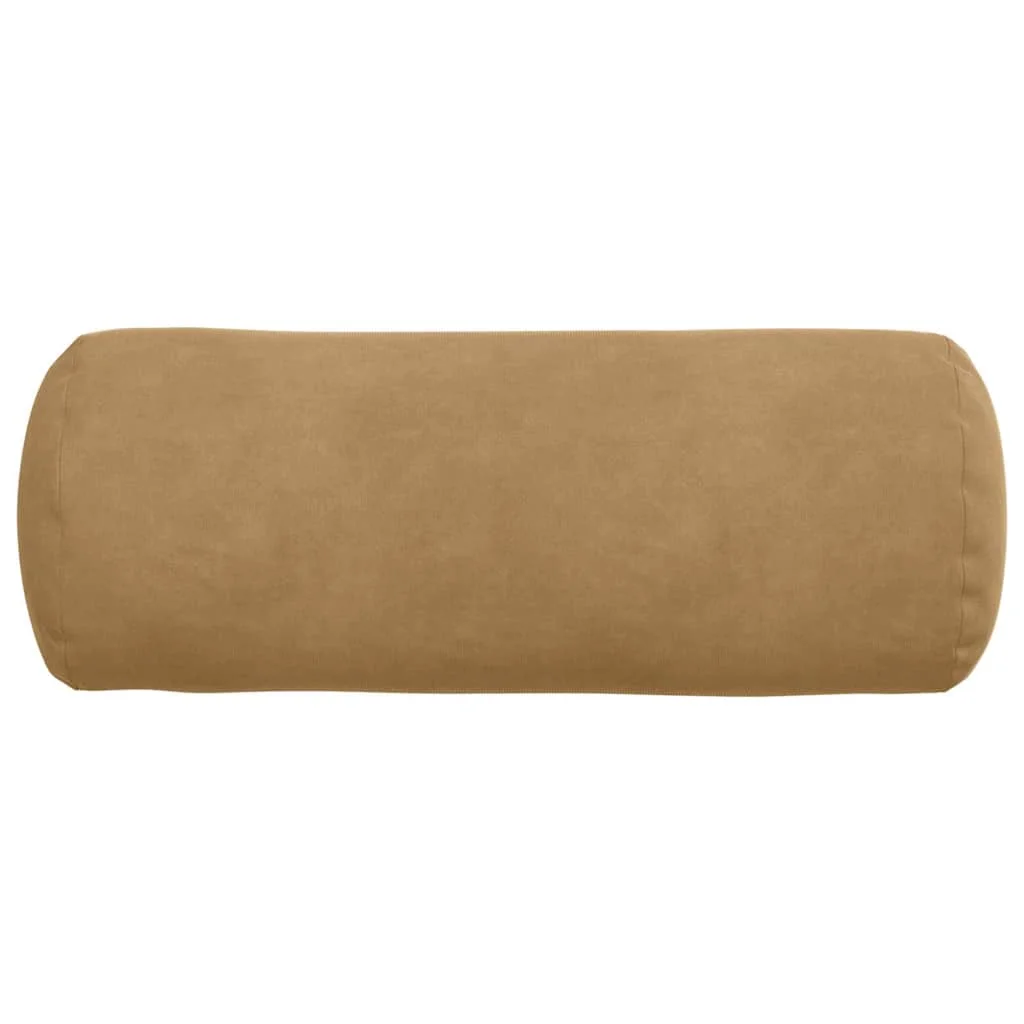 Podložkové vankúše 2 pcs Hnedá Ø 15 x 40 cm Kordúrová tkanina