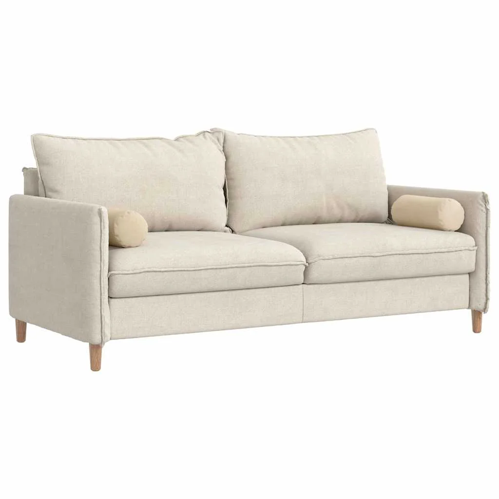 Podložkové vankúše 2 pcs Krémová Ø 15 x 40 cm Mikrovlákno