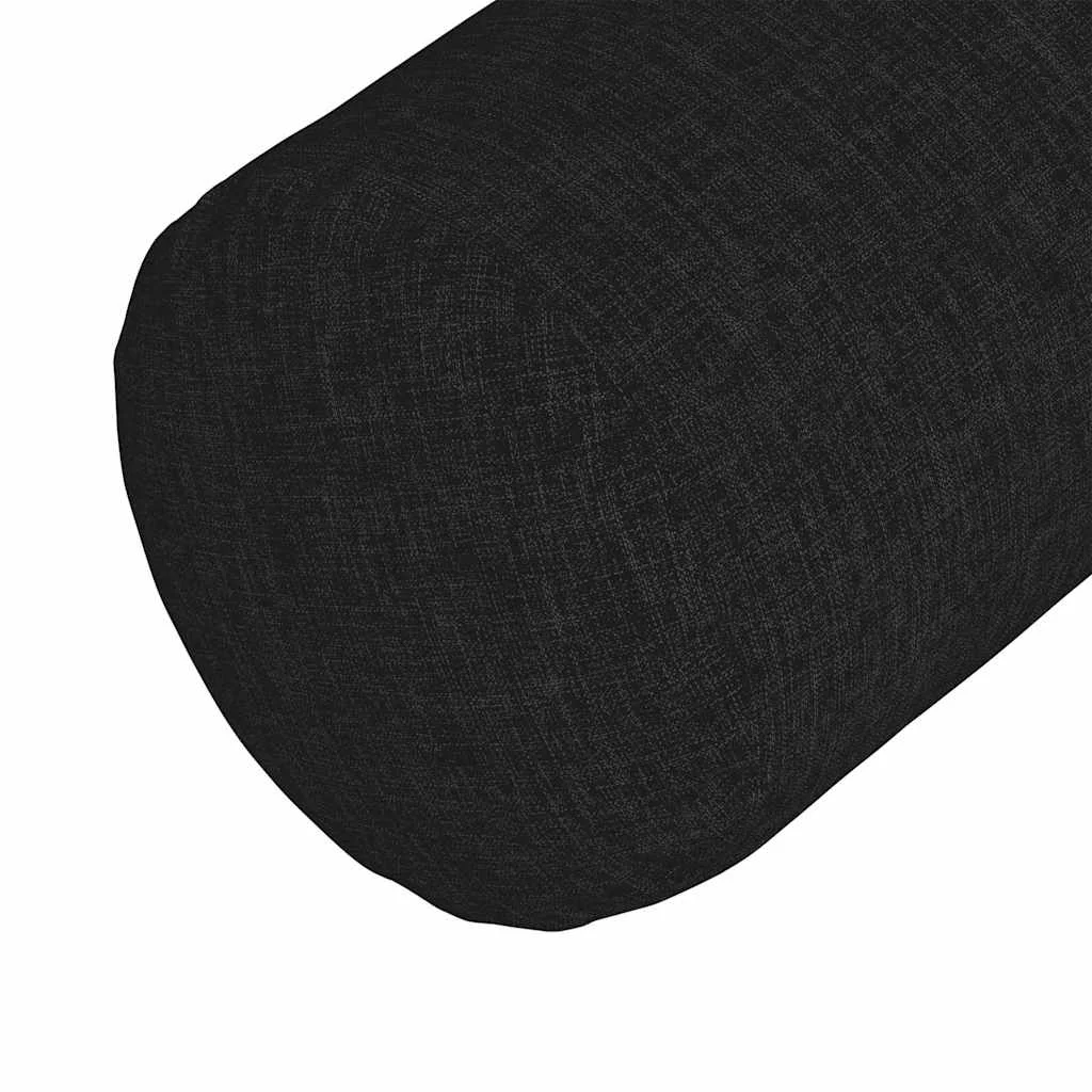 Podložkové vankúše 2 pcs Čierna Ø 25 x 70 cm látka