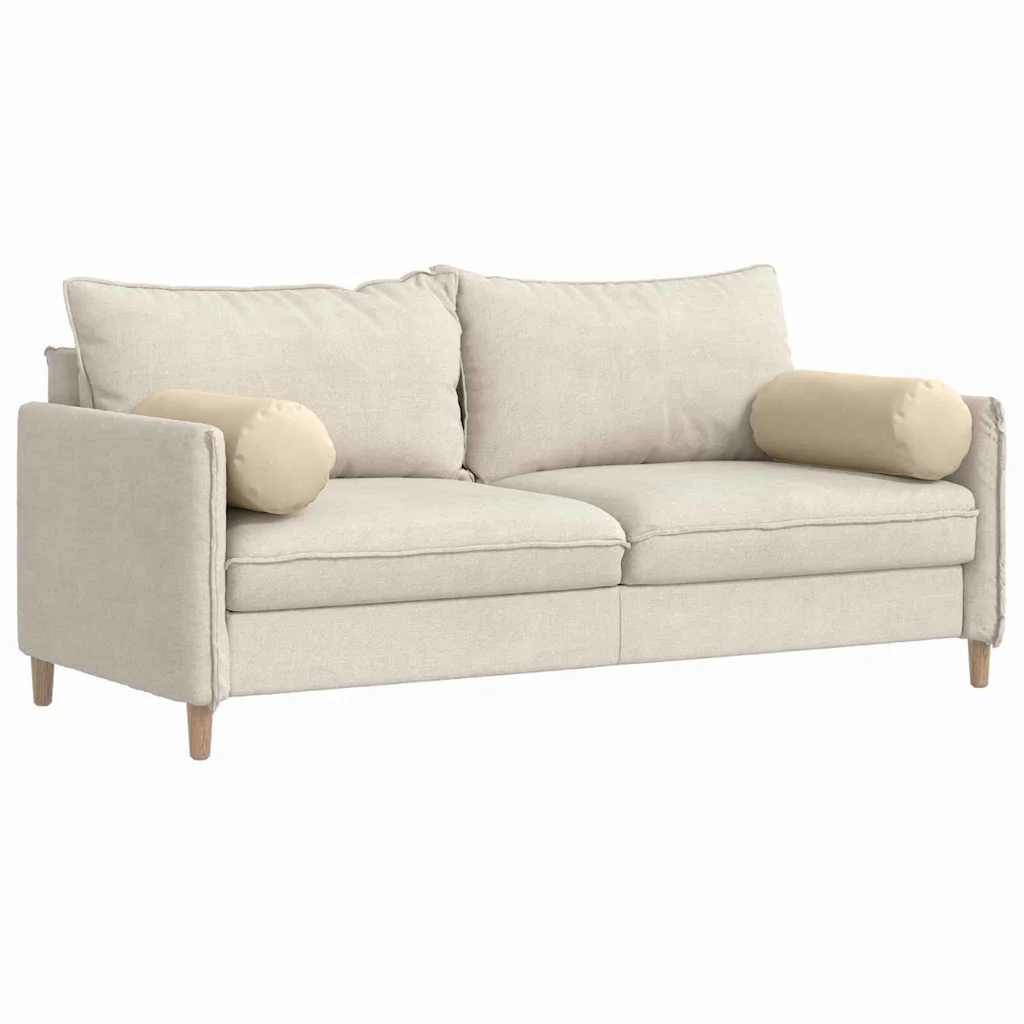 Podložkové vankúše 2 pcs Krémová Ø 25 x 70 cm látka