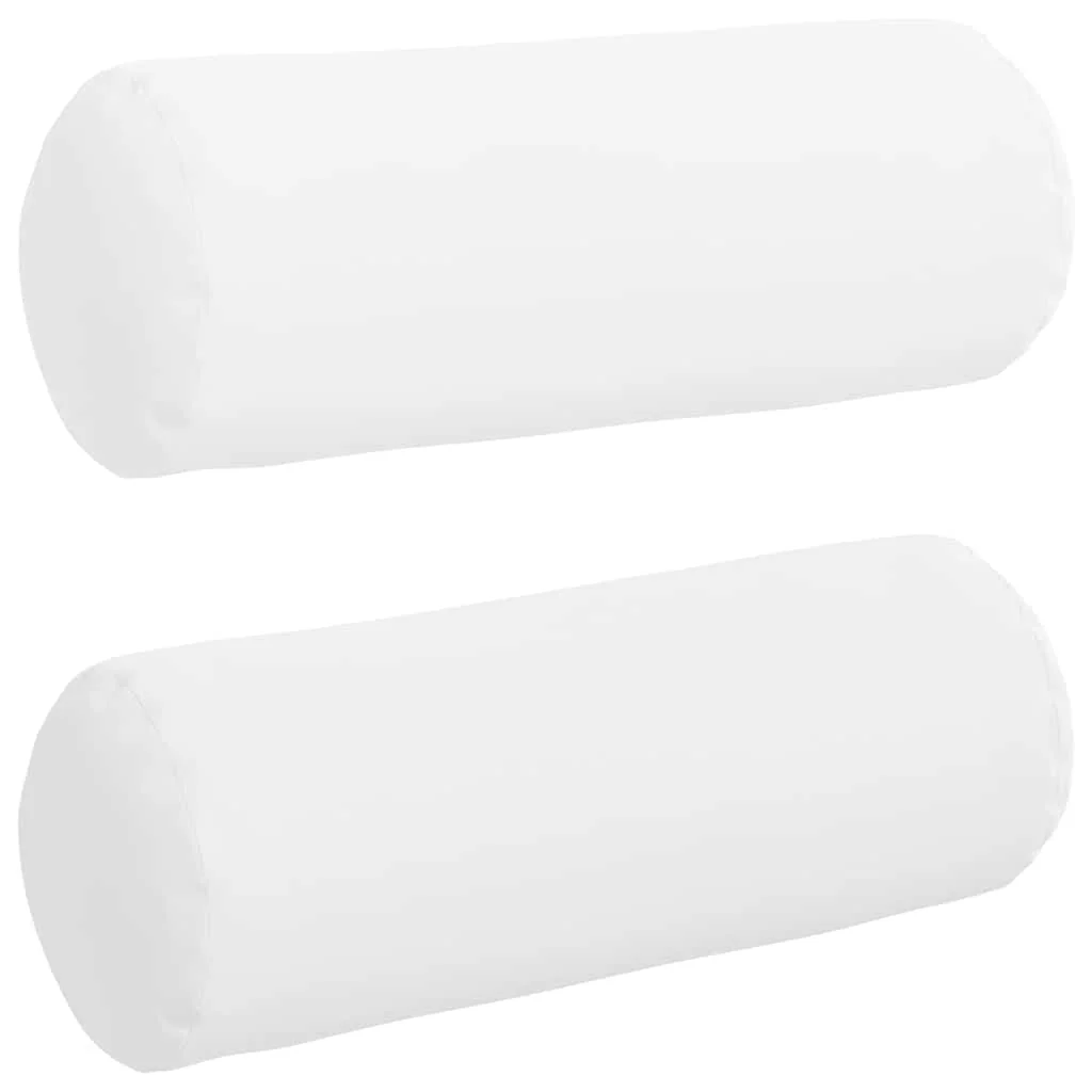 Podložkové vankúše 2 pcs Biela Ø 25 x 70 cm látka