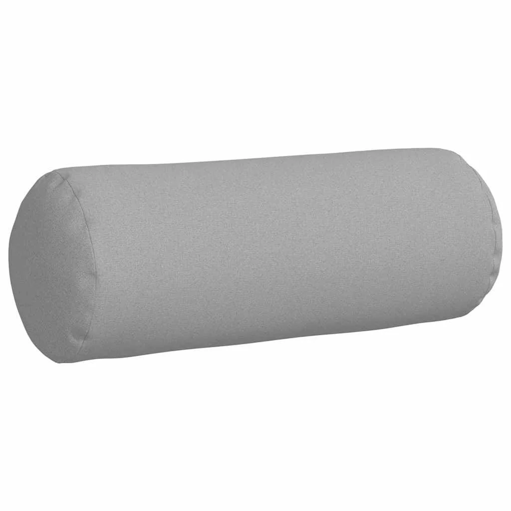 Podložkové vankúše 2 pcs Oblá šedá Ø 25 x 70 cm látka