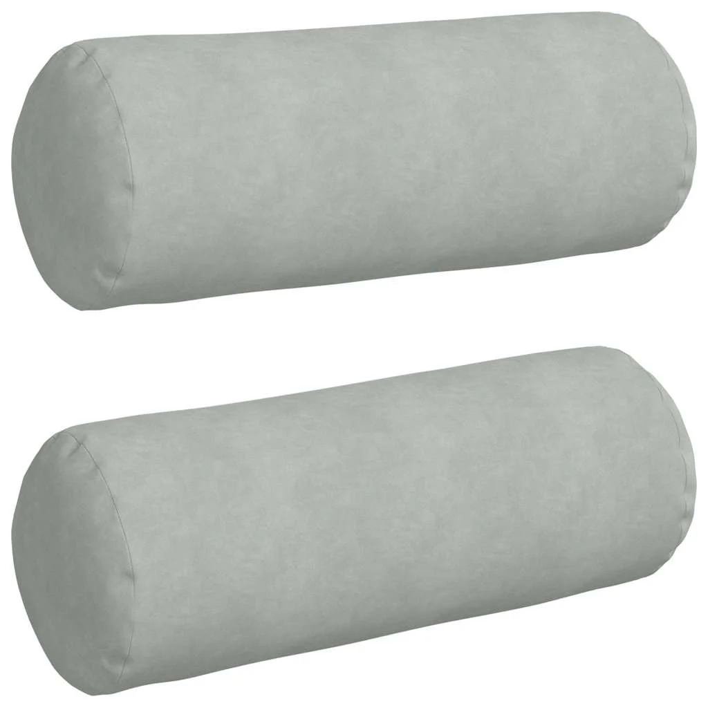 Podložkové vankúše 2 pcs Svetlosivá Ø 25 x 70 cm