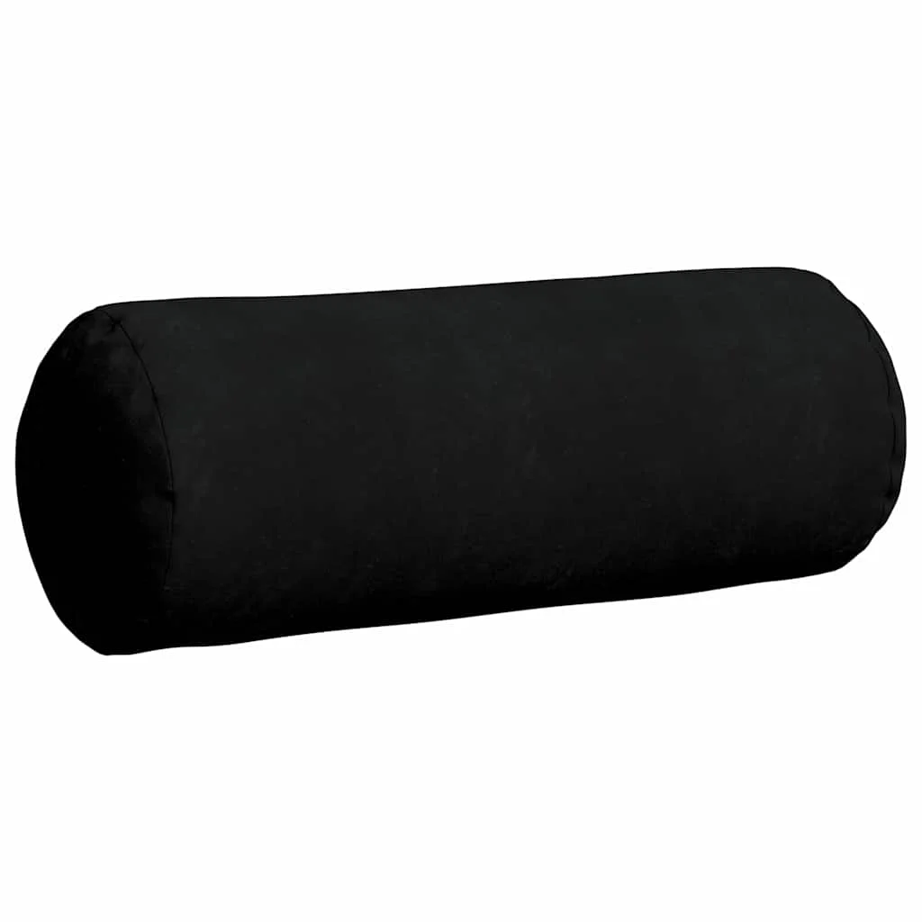 Podložkové vankúše 2 pcs Čierna Ø 25 x 70 cm Mikrovlákno
