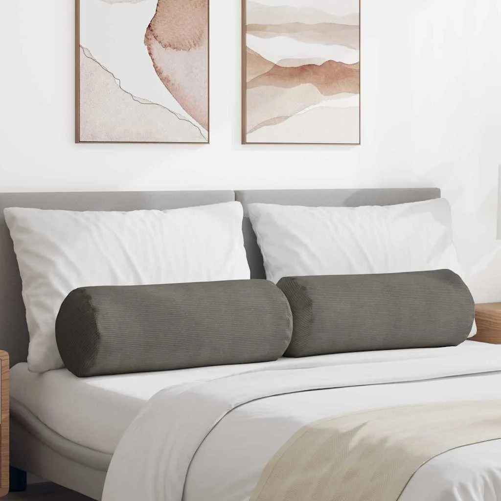 Podložkové vankúše 2 pcs Svetlosivá Ø 25 x 70 cm